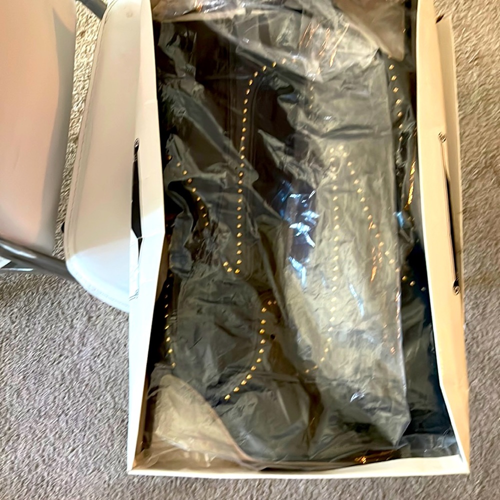 Bijou leather and suede knee length boots 9/5. With gold detail.